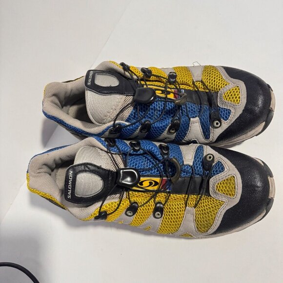 Salomon XA PRO 1 Advanced Grey Yellow Red Blue Sulphur Indigo mens 9.5 414820 - Picture 4 of 7